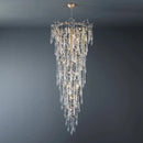 Axyaa Modern Luxury Crystal Chandelier Lighting for High Ceiling Areas