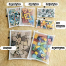 Axyaa Building Block Puzzle Sub-Pack Mesh Zipper Bag - Set of 3