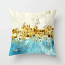 Axyaa Black Gold Elk Tree Bird Butterfly Printed Pillowcase for Living Room Home