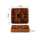 Axyaa Handwoven Bread Storage Basket: Outdoor Picnic Basket with Double Handles