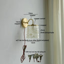Axyaa Brass LED Crystal Wall Lights for Living Room Bedroom Decor