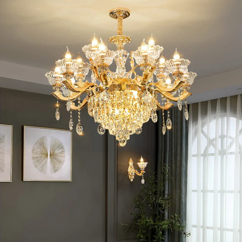 Luxurious Crystal Pendant Lamp for Living Room & Restaurant Décor by Axyaa