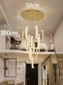 Axyaa Crystal Chandelier Ceiling Lamp LED Hanging Lights for Living Room