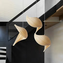 Axyaa Wing Maple Pendant Lamp Handmade Pleated Wooden Hanging Light Japanese Style