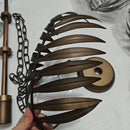 Axyaa Coconut Leaf LED Chandelier: Tropical Indoor Pendant Lamp for Living Room, Restaurant, Bedroom