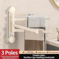 Axyaa Rotating Towel Rack: Multi-pole Folding Storage for Bathroom and Kitchen