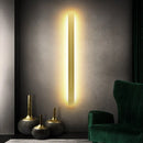 Axyaa LED Acrylic Wall Sconce Mirror Lighting - Gold Black Metal Fixture