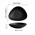Axyaa Triangular Ceramic Salad Bowl, Microwave Safe & Creative Fruit Tableware