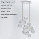 Axyaa Micky Glass Globe LED Pendant Light - Copper Lustre Pendant Lamp