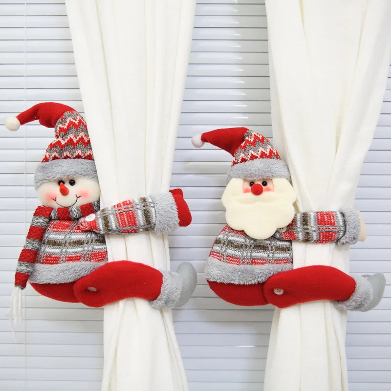 Axya Christmas Cartoon Doll Curtain Retaining Ring Decor - Hotel Restaurant Window Pendant