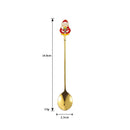 Axyaa Stainless Steel Christmas Dessert Set - Creative Cartoon Cutlery