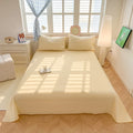Axyaa Solid Color Lattice Yarn-Dyed Sheets - Soft and Skin-Friendly