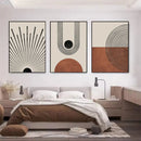 Axyaa Geometric Abstract Canvas Art Poster Mid Century Bohemia Wall Decor