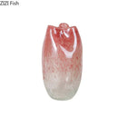 Axyaa Pink Gradient Glass Vase Flower Pot Desk Decor Room Aesthetic Arrangement