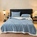 Axyaa Jacquard Taffeta Double Layer Blanket & Pillow Cases Autumn Winter Plush Throw Blanket