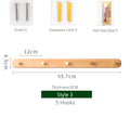 Axyaa Black Walnut Wood Clothes Hook: Stylish Brass Wall Hanger for Bedroom & Foyer