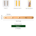 Axyaa Black Walnut Wood Clothes Hook, Wall Brass Hanger for Bedroom Foyer