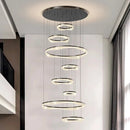 Axyaa Modern Ring LED Pendant Chandeliers for Living Room and Dining Room