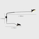 Axyaa Long Arm LED Wall Sconce Lamp with Adjustable Angle