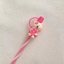 Axyaa Silicone Straw Cover Set with Brush and Plug Cap