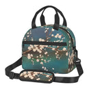 Axyaa Sakura Cherry Blossoms Insulated Lunch Bag: Reusable Thermal Cooler for Work, School, Picnic