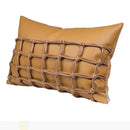 Axyaa Minimalist Woven Leather Cushion & Pillow Set