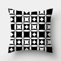 Axyaa Geometric Print Polyester Sofa Cushion Covers Home Decor Pillowcase