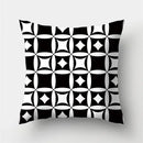 Axyaa Geometric Print Polyester Sofa Cushion Covers Home Decor Pillowcase