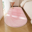 Axyaa Pink Plush Irregular Shape Carpet for Living Room Bedroom Décor