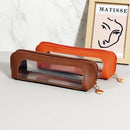 Axyaa Portable Makeup Brush Storage Pouch | Small PU Toiletries Organizer