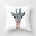 Axyaa Mint Green Geometric Animal Print Pillowcase for Home and Office Decor