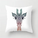 Axyaa Mint Green Geometric Animal Print Pillowcase for Home and Office Decor