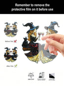 Halloween Witches & Black Cat Wall Decor - Axyaa Gothic Hanging Ornament