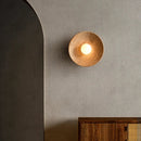 Axyaa Round Wooden Wall Lamp for Stylish Home Decor