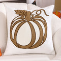 Embroidered Pumpkin Halloween Pillowcase by Axyaa - Cotton Throw Cushion Cover