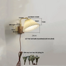 Axyaa Rotating LED Wall Light Fixture - Wood and Copper Bedside Lamp
