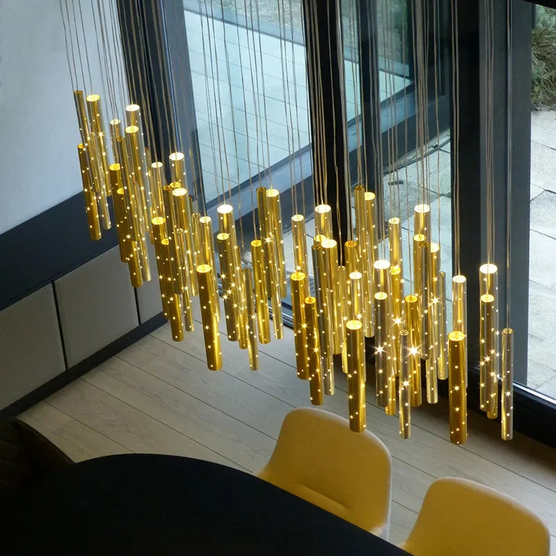 Luxury LED Chandelier by Axyaa: Elegant Lighting for Home, Hotel, or Restaurant