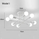 Axyaa Nordic Minimalist LED Pendant Chandelier for Bedrooms and Living Rooms