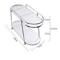 Axyaa Acrylic Double-Layer Makeup Organizer & Storage Shelf for Bathroom, Kitchen & Countertop