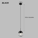 Axyaa Crystal Dora Pendant Light - Modern Round Lamp for Bedroom and TV Wall