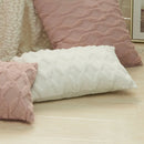 Axyaa White Plush 30x50 Rectangular Pillow Cover - Modern Soft Decor for Sofa & Living Room