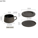 Axya Ceramic Mug & Plate Set: Office & Home Drinkware for Coffee, Tea, and Juice