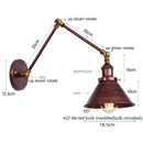 Axyaa Vintage Iron LED Wall Lamp with Pull Chain Switch