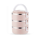Axyaa Stainless Steel Thermal Bento Lunch Box with Leakproof Lids