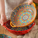 Axyaa Bohemian Amphora Soup Bowl Ceramic Noodle Ramen Large Tableware Bowl