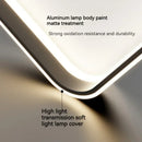 Axyaa Minimalist Square Black LED Ceiling Light with Remote Dimming