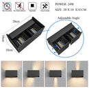 Axyaa Adjustable Waterproof Outdoor Wall Lights for Garden, Porch, and Indoor Use