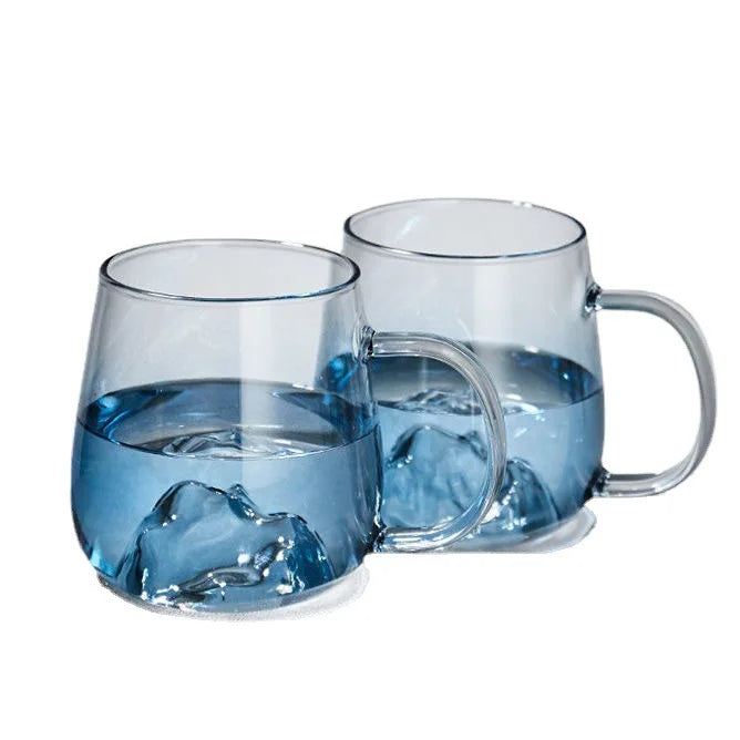 Axya Snow Mountain Glass Kettle with Silicone Lid - Large Capacity Gradient Kanzan Cooler glamorizesjuice