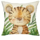 Jungle Animals Cartoon Print Pillowcase by Axyaa - Sofa, Bedroom, Car Cover