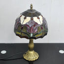 Axyaa American Tulip Tiffany Style Table Lamp - Stained Glass Art Night Light